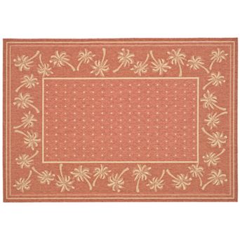 Safavieh Courtyard Palm Trees Indoor Outdoor Rug