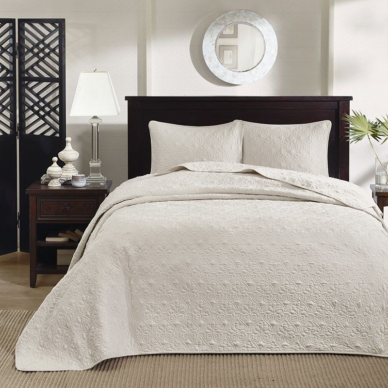 Madison Park Mansfield 3-pc. Bedspread Set, Natural, Full
