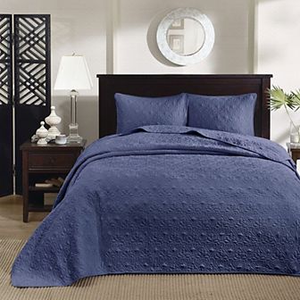 Madison Park Mansfield Reversible Antimicrobial Bedspread Set