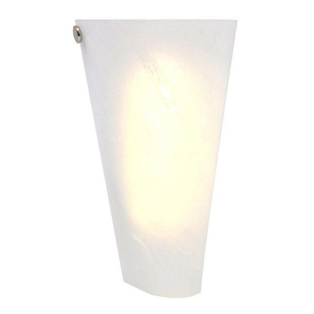 It&s Exciting Lighting Frosted Marble Glass Half Moon Sconce