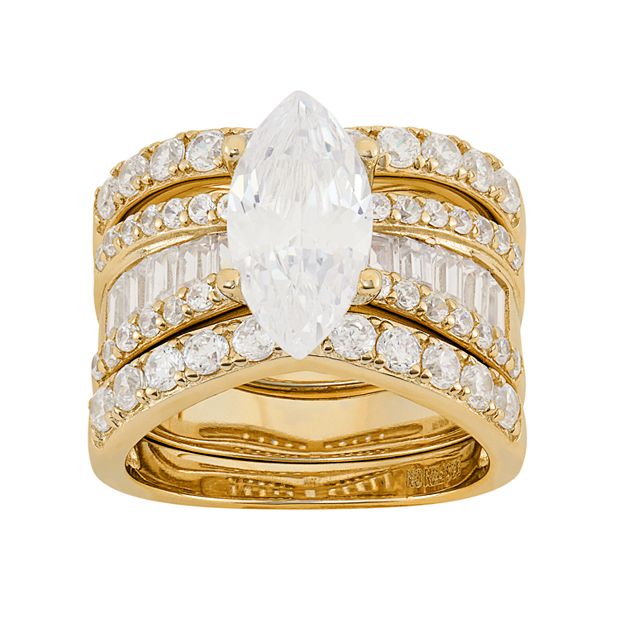 Cz marquise wedding ring on sale sets