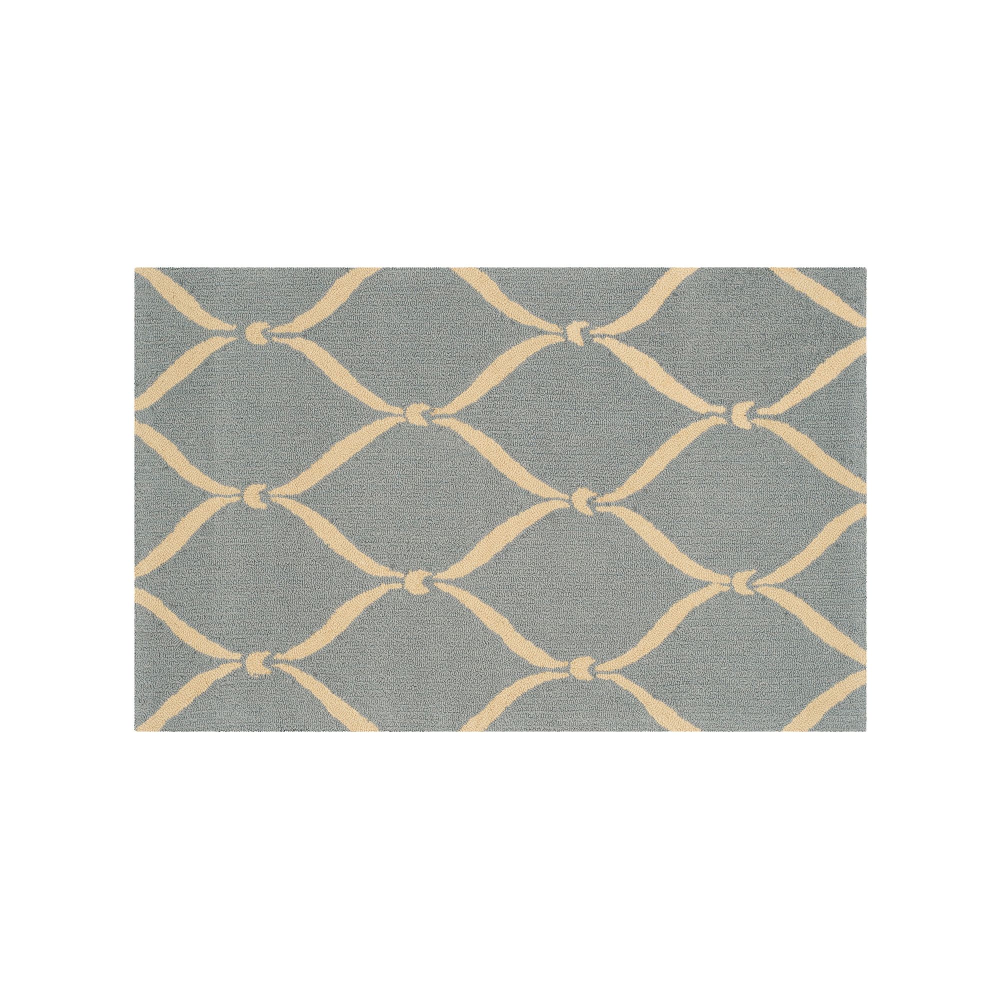 Safavieh Four Seasons Aventura Lattice Indoor Outdoor Rug, Light Blue Ivory