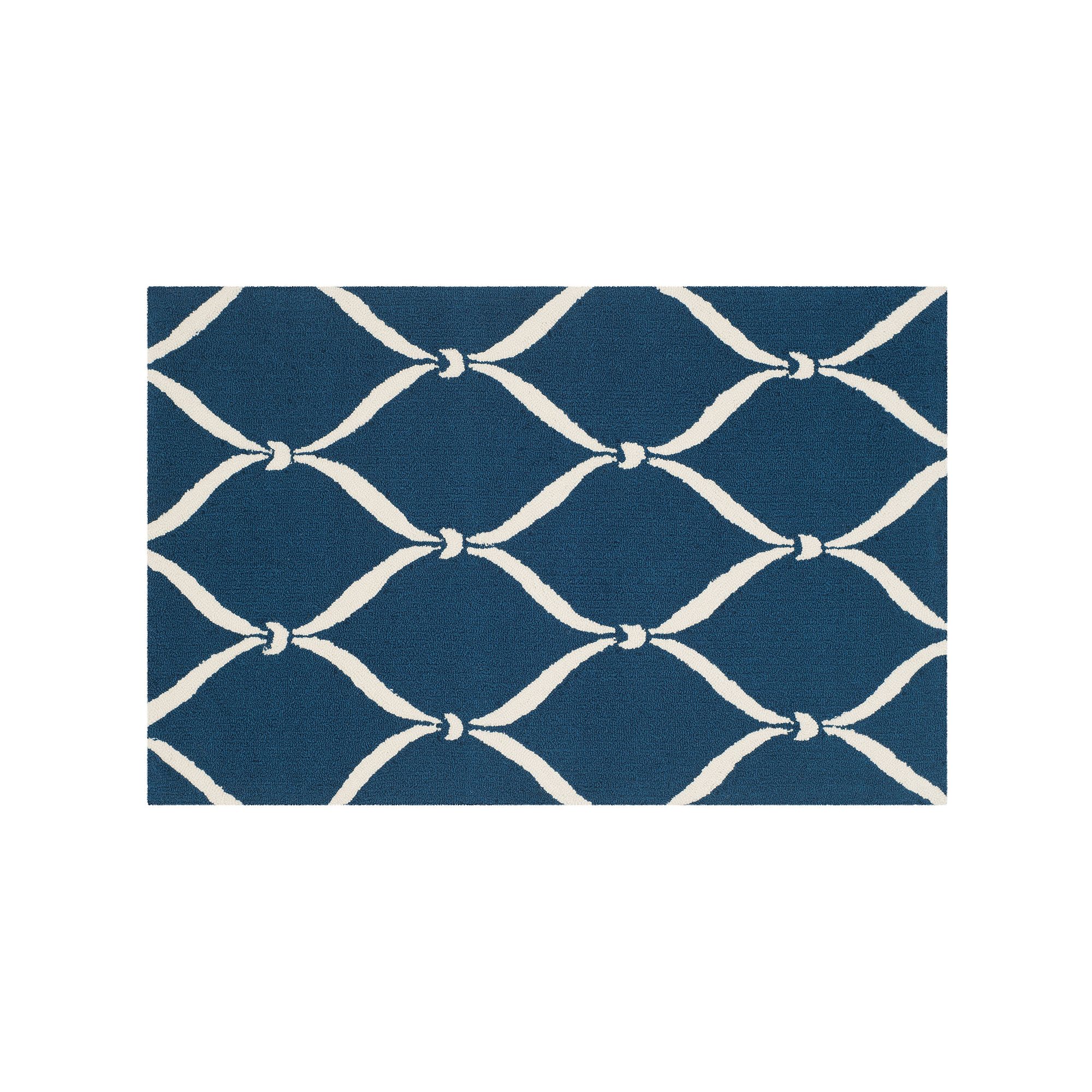 Safavieh Four Seasons Aventura Lattice Indoor Outdoor Rug, Navy Ivory