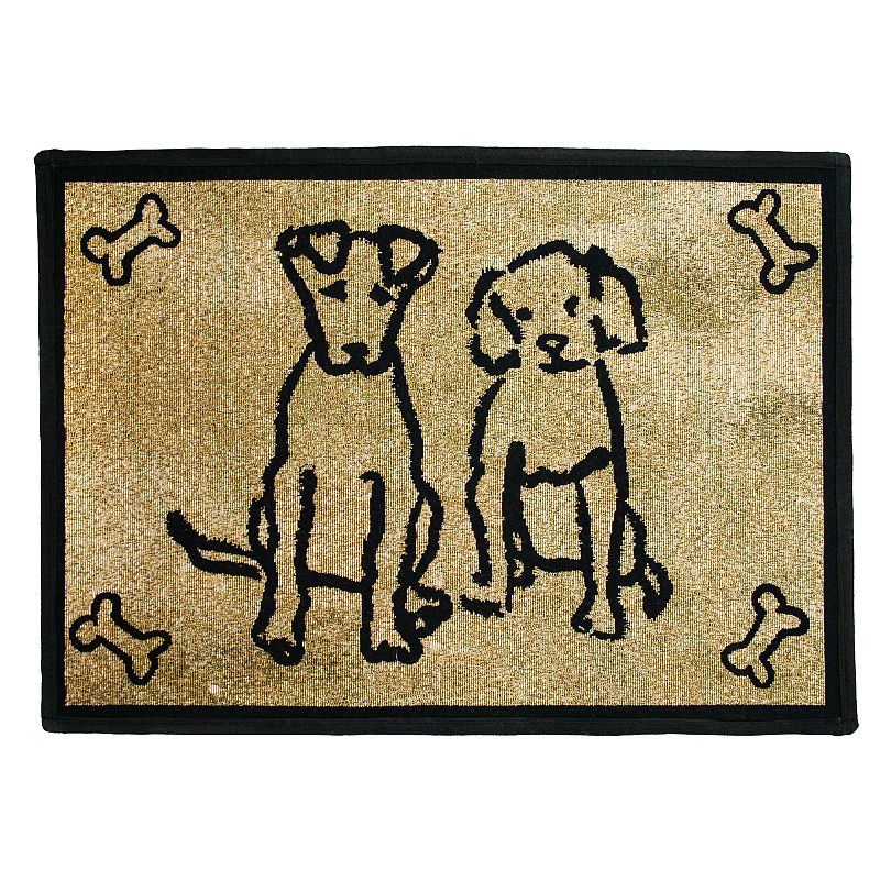 UPC 081675415085 product image for Park B. Smith Dog Friends Pet Rug, Yellow, 13X19 | upcitemdb.com