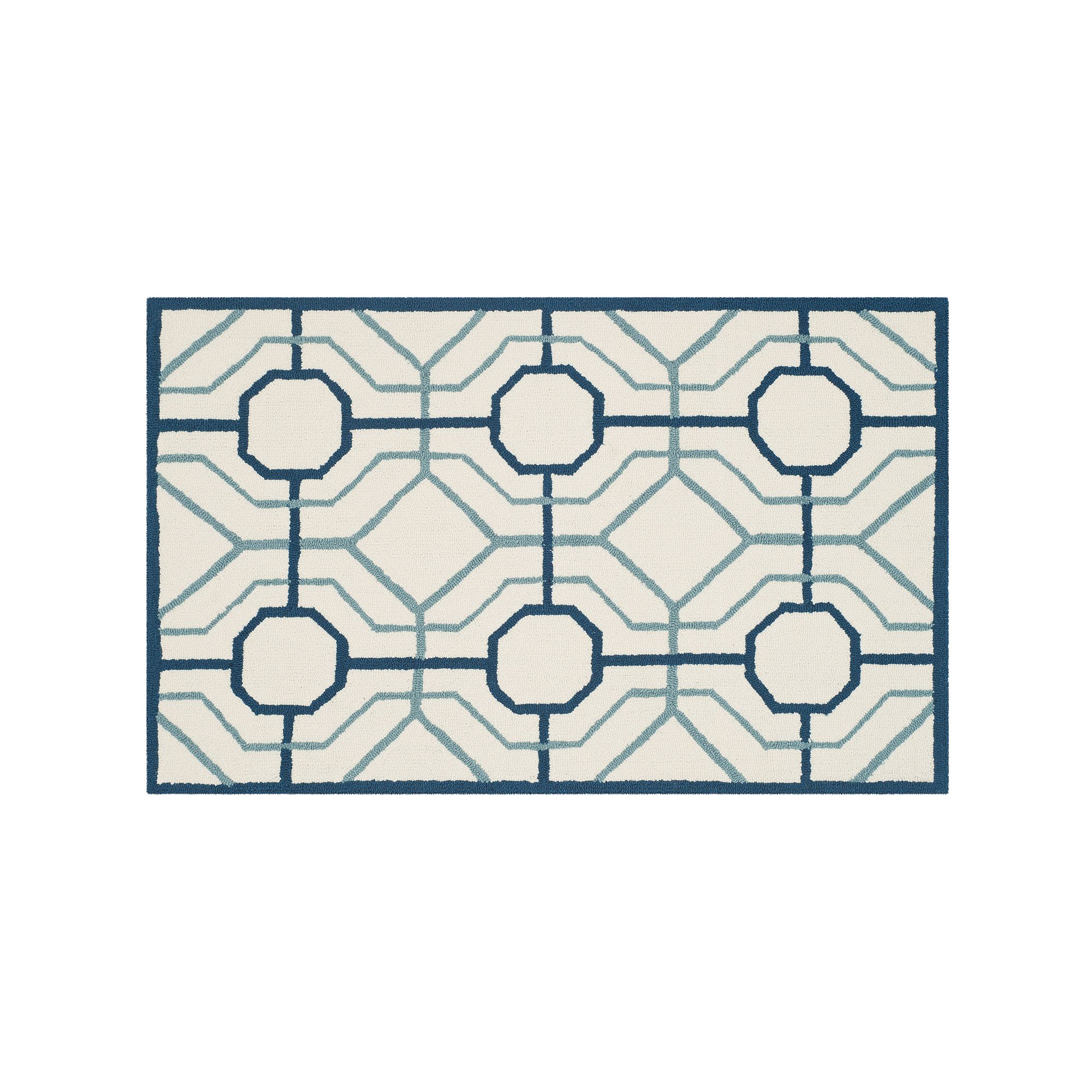 Safavieh Four Seasons Boynton Geometric Indoor Outdoor Rug, Ivory Gray