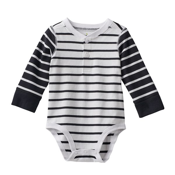 Baby Boy Jumping Beans® Striped Henley Bodysuit
