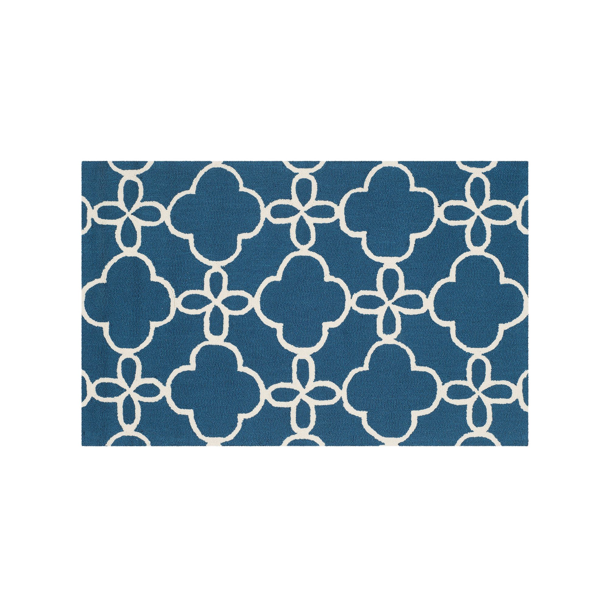 Safavieh Four Seasons Newberry Trellis Indoor Outdoor Rug, Navy Ivory