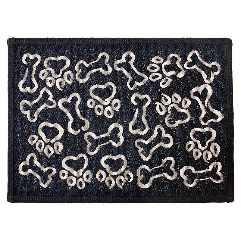 UPC 081675417546 product image for Park B. Smith Puppy Paws Tapestry Pet Rug, Black, 13X19 | upcitemdb.com