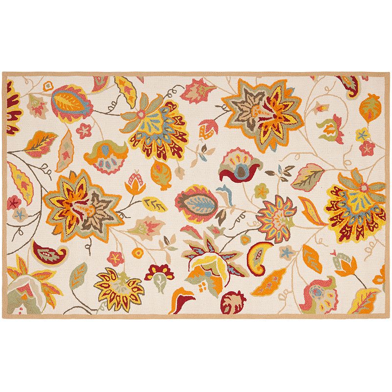 Safavieh Four Seasons Parkland Floral Indoor Outdoor Rug, Multicolor, 6Ft Rnd