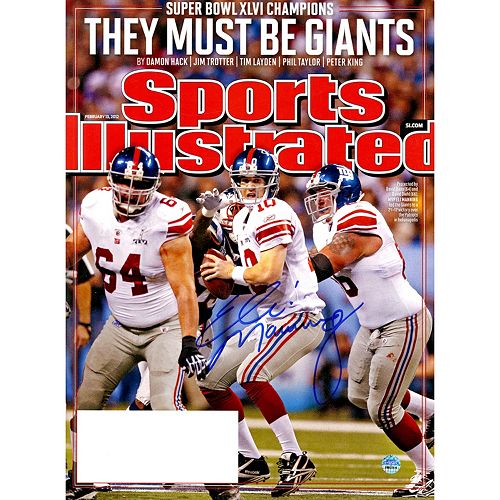Steiner Sports New York Giants Eli Manning They Must Be Giants Signed Sports Illustrated Cover Photo