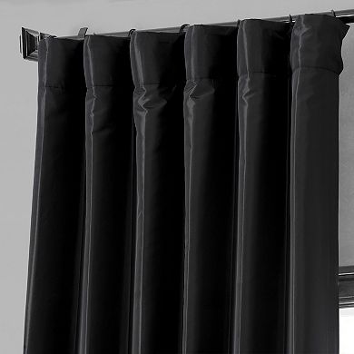 EFF Blackout 1-Panel Faux Silk Taffeta Window Curtain