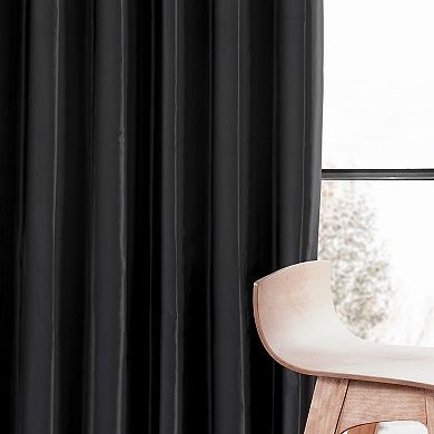 EFF Blackout 1-Panel Faux Silk Taffeta Window Curtain