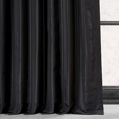 EFF Blackout 1-Panel Faux Silk Taffeta Window Curtain