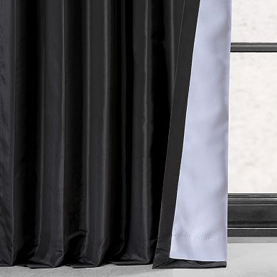 EFF Blackout 1-Panel Faux Silk Taffeta Window Curtain