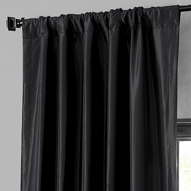EFF Blackout 1-Panel Faux Silk Taffeta Window Curtain