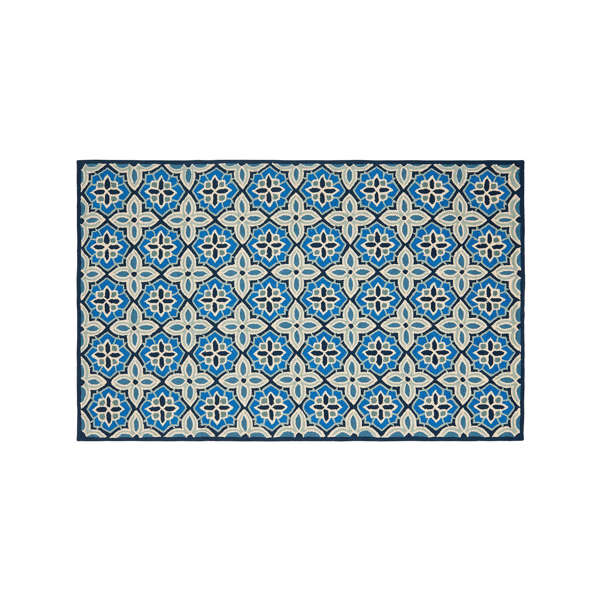 Safavieh Four Seasons Sunrise Suzani Indoor Outdoor Rug, Blue