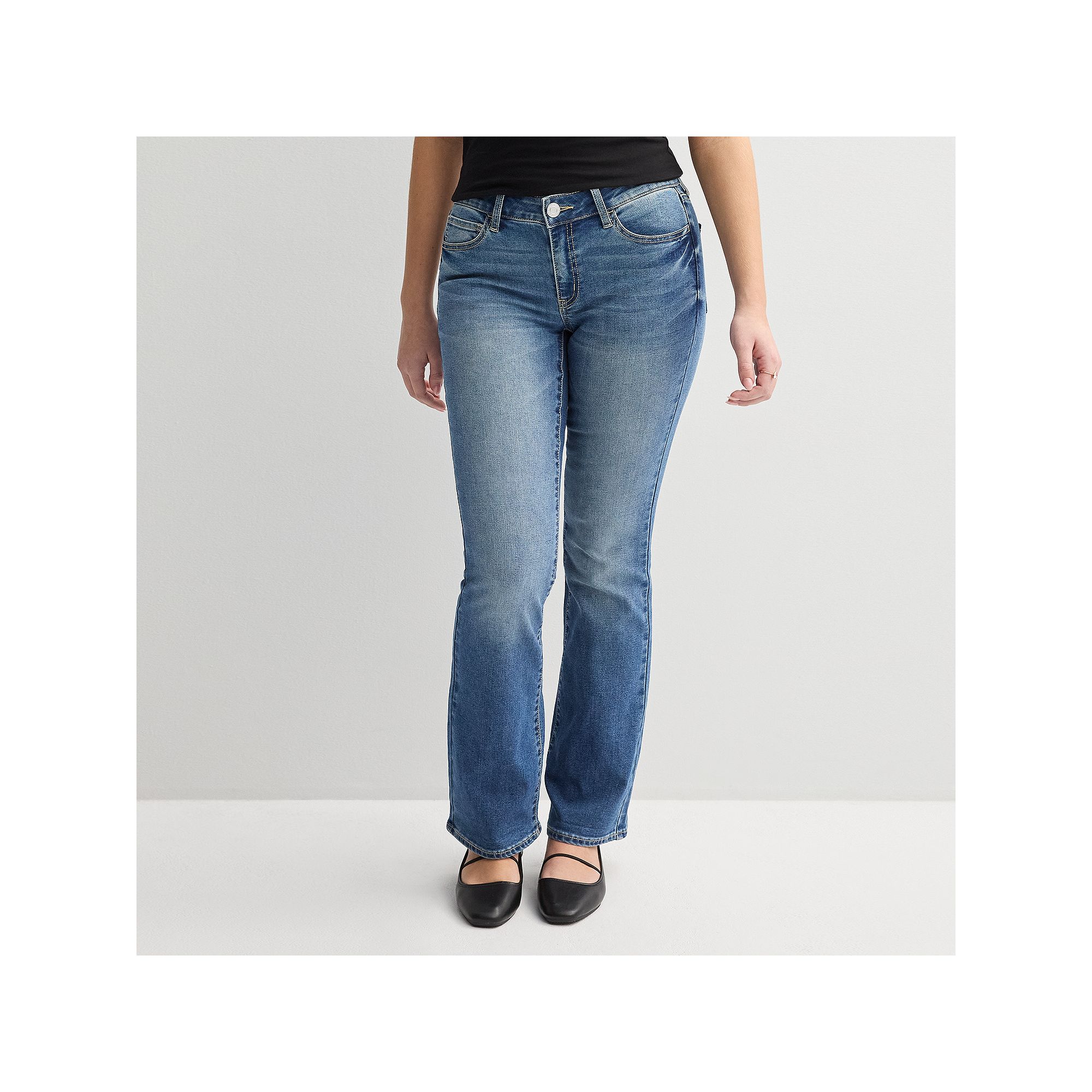 Juniors SO® Low-Rise Bootcut Jeans, Girls, Size: 0 Short, Medium