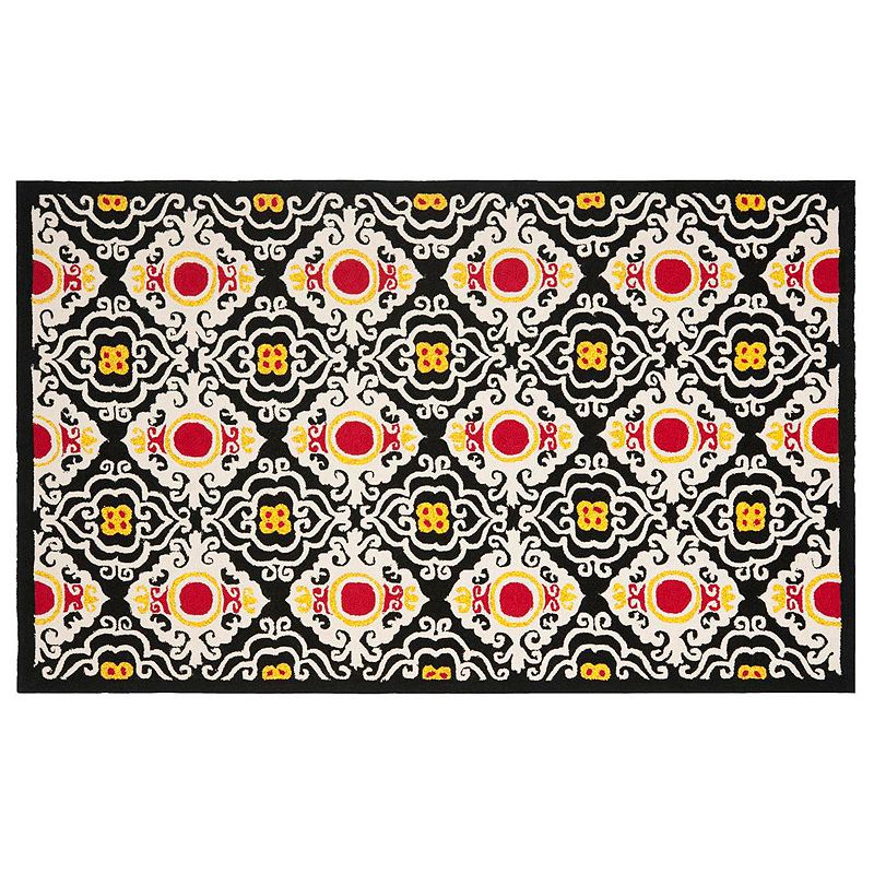 Safavieh Four Seasons Hallandale Suzani Indoor Outdoor Rug, Multicolor, 6Ft Rnd