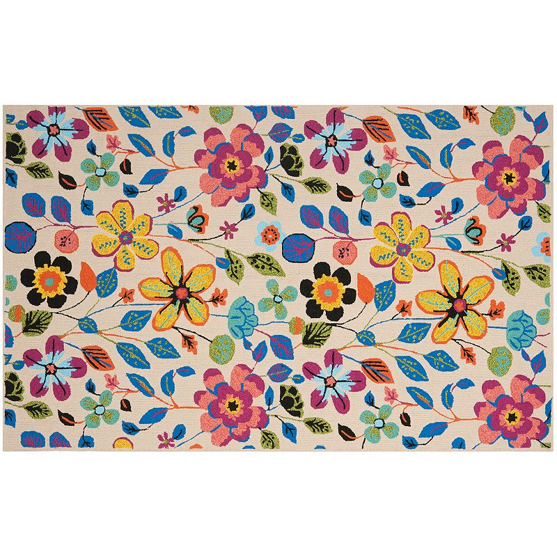 Safavieh Four Seasons Hialeah Floral Indoor Outdoor Rug, Multicolor, 2X8 Ft