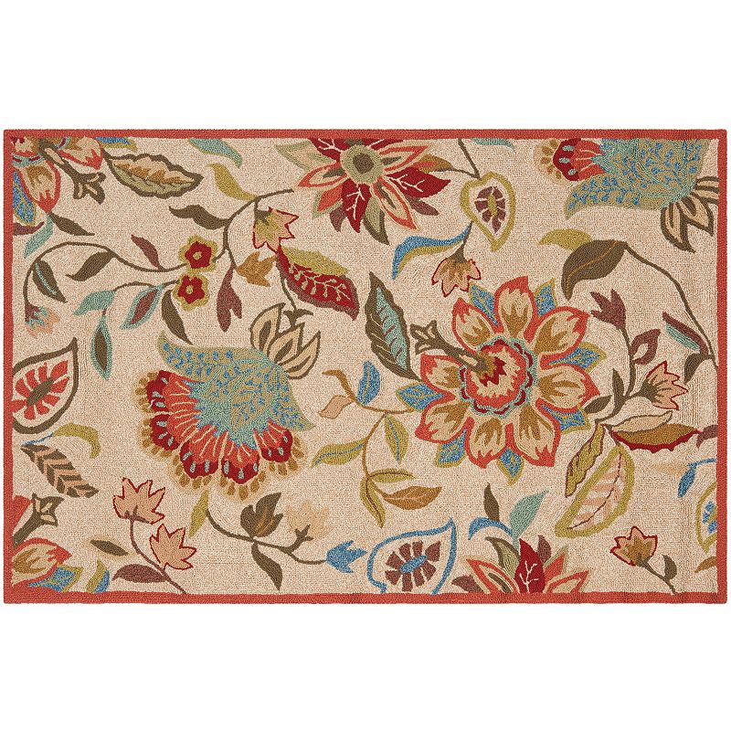 Safavieh Four Seasons Margate Floral Indoor Outdoor Rug, Multicolor, 5X8 Ft