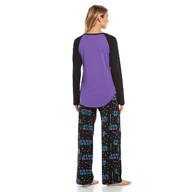 Star Wars Pajamas: Knit Sleep Top & Microfleece Pants Pajama Set - Juniors