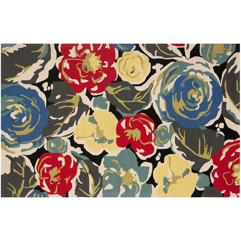 Safavieh Four Seasons Avon Floral Indoor Outdoor Rug, Multicolor, 5Ft Rnd