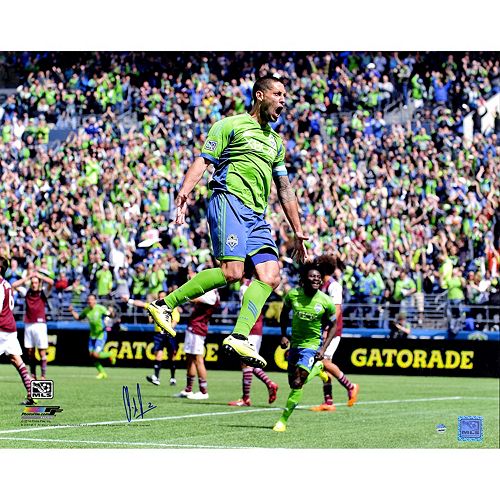 Steiner Sports Seattle Sounders Clint Dempsey Celebration Signed 16″ x 20″ Photo