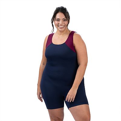 Plus Size Dolfin Aquatard One Piece Swim Legsuit