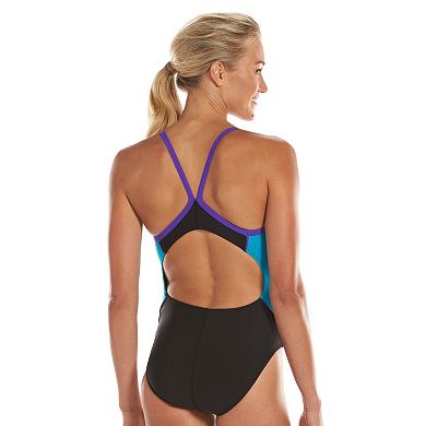 Women's Dolfin Team Colorblock V-2 Back Competitive One-Piece Swimsuit
