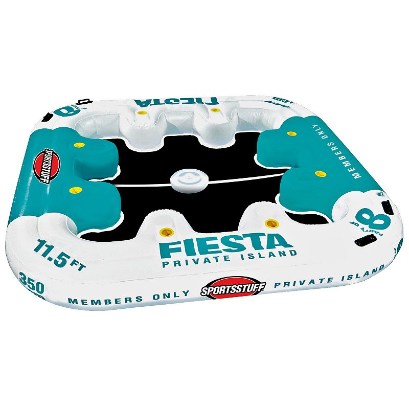 Sportsstuff Fiesta Island Inflatable Eight-Person Lounge, Multicolor