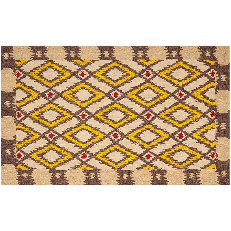 Safavieh Four Seasons Archer Framed Geometric Indoor Outdoor Rug, Multicolor, 5X8 Ft