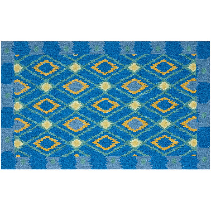 Safavieh Four Seasons Archer Framed Geometric Indoor Outdoor Rug, Multicolor, 6FT Sq