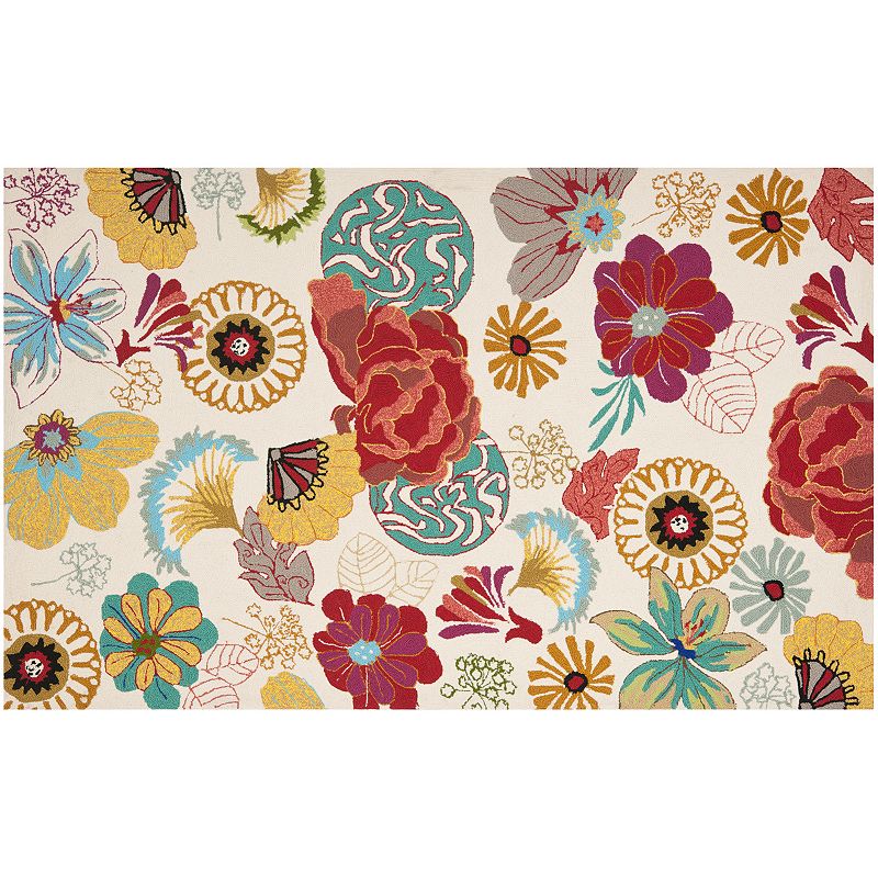 Safavieh Four Seasons Arcadia Floral Indoor Outdoor Rug, Multicolor, 2X8 Ft