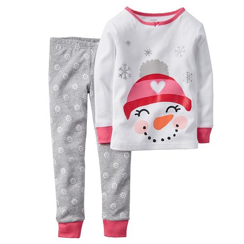 carter's white christmas pajamas