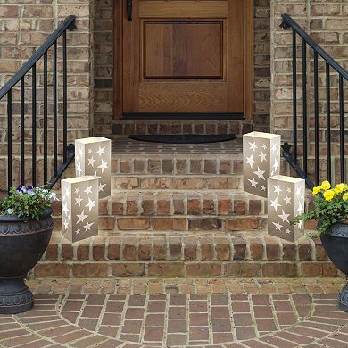 LumaBase Luminarias 24-Piece Silver Stars Bags