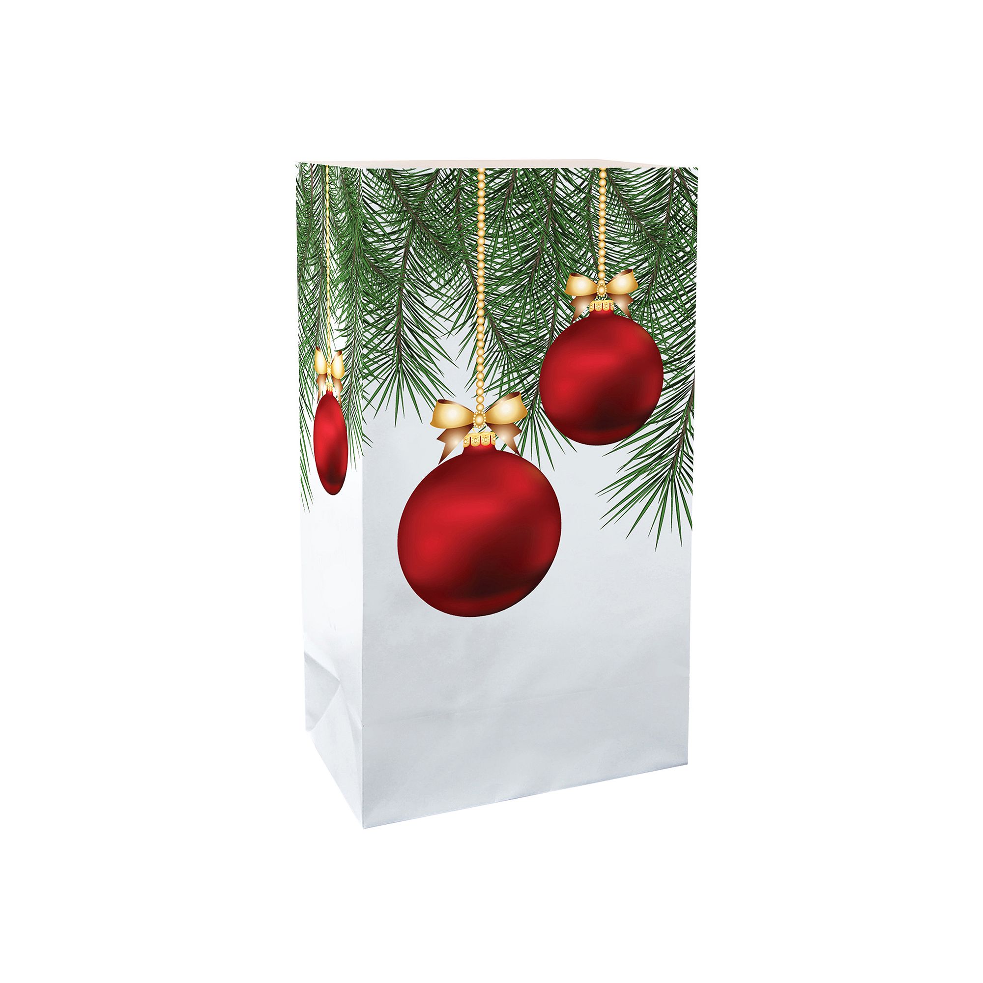 LumaBase Luminarias 24-Piece Christmas Ornament Bags, Multicolor