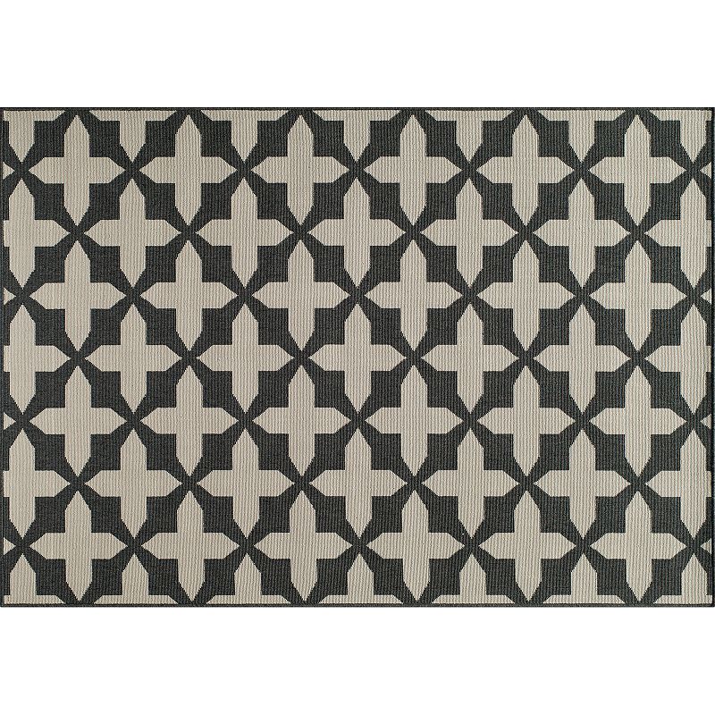 Momeni Baja Plus Indoor Outdoor Rug, Dark Grey, 6.5X9.5 Ft