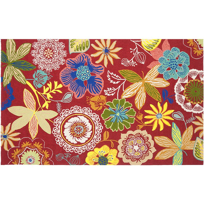 Safavieh Four Seasons Lauderhill Floral Indoor Outdoor Rug, Multicolor, 8Ft Rnd