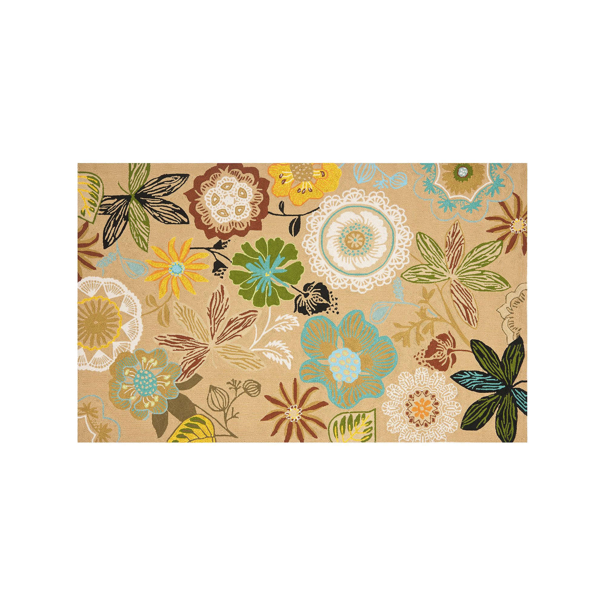 Safavieh Four Seasons Lauderhill Floral Indoor Outdoor Rug, Brown Team