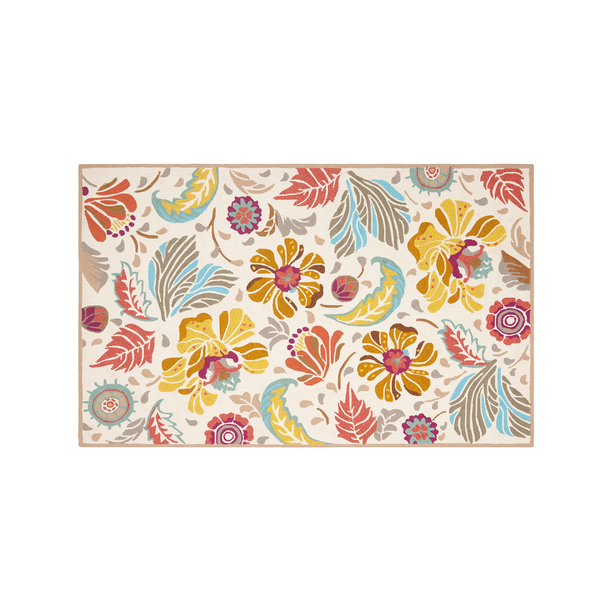 Safavieh Four Seasons Marathon Floral Indoor Outdoor Rug, Ivory Gray