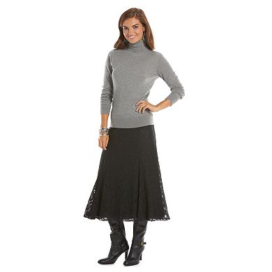 Women's Chaps Solid Turtleneck Sweater