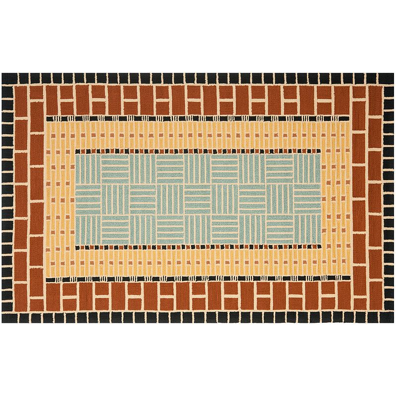 Safavieh Four Seasons Marianna Framed Geometric Indoor Outdoor Rug, Multicolor, 8X10 Ft