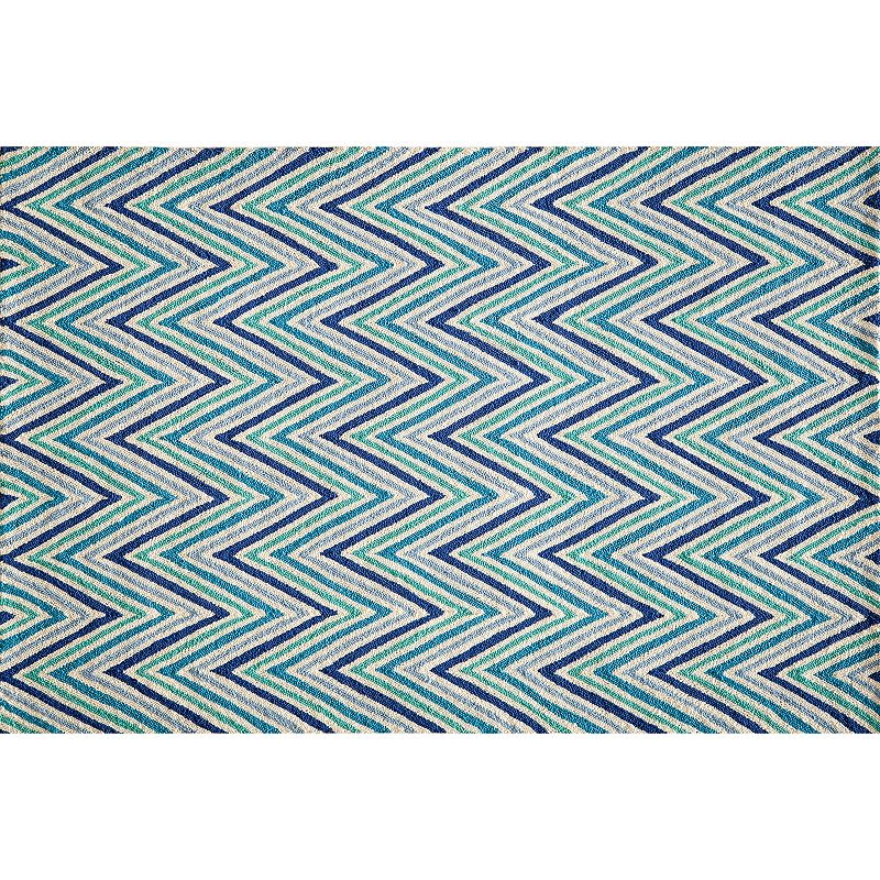 Momeni Geo Chevron Rug, Light Blue, 5X7 Ft