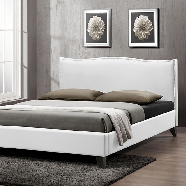 Baxton Studio Battersby Upholstered Headboard Modern Bed