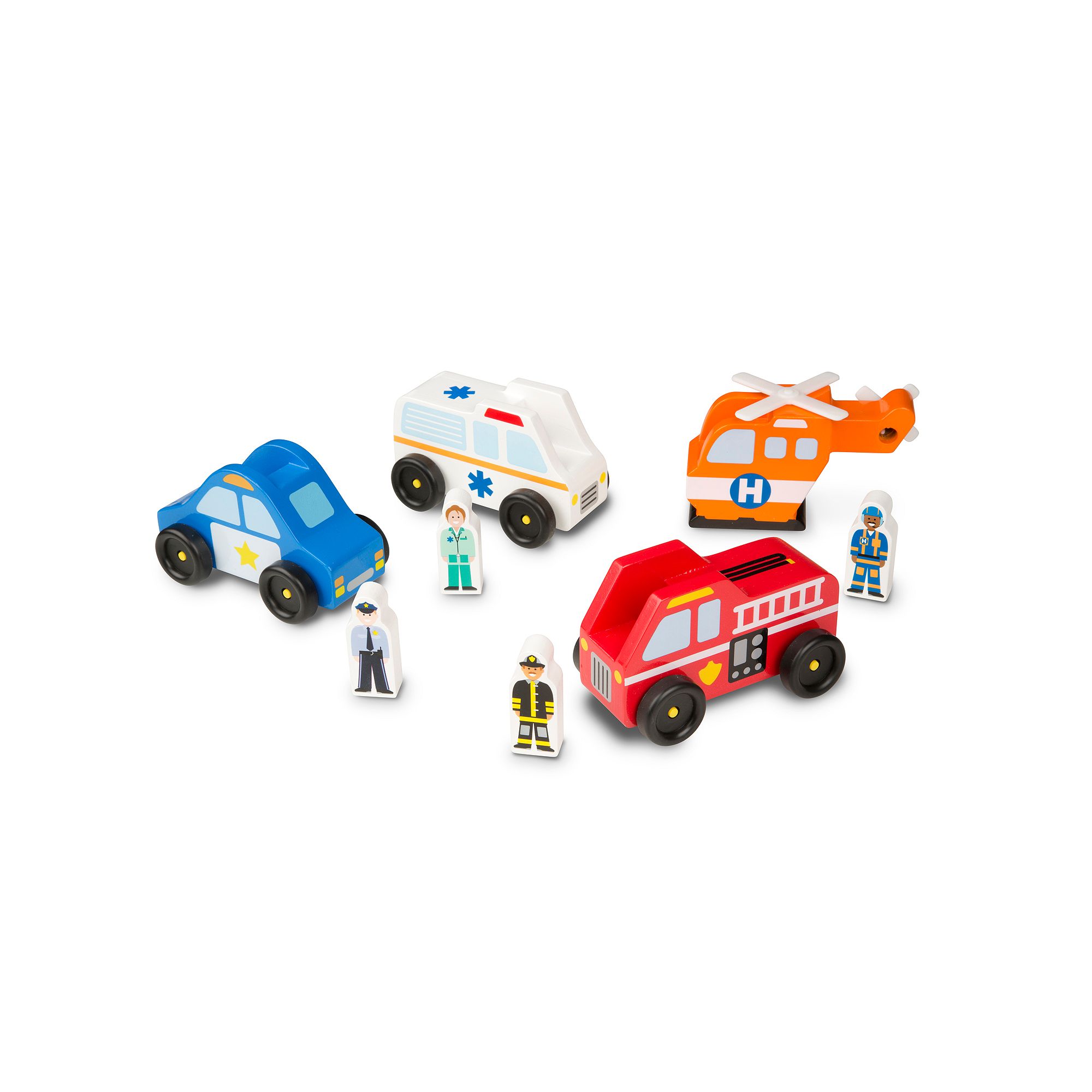 Melissa & Doug Emergency Vehicle Set, Multicolor