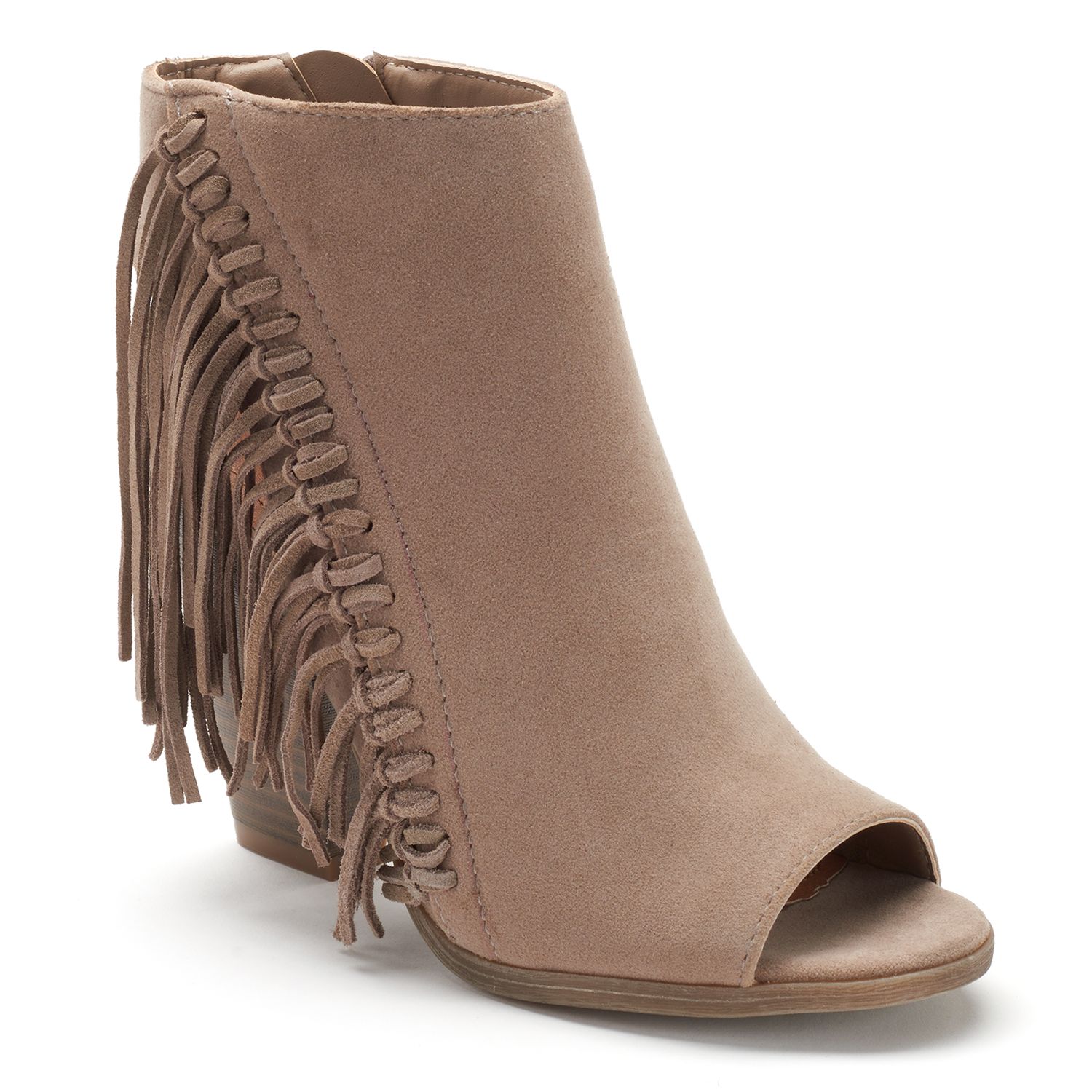 kohls peep toe booties