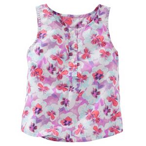 Toddler Girl OshKosh B'gosh® Floral Henley Tank