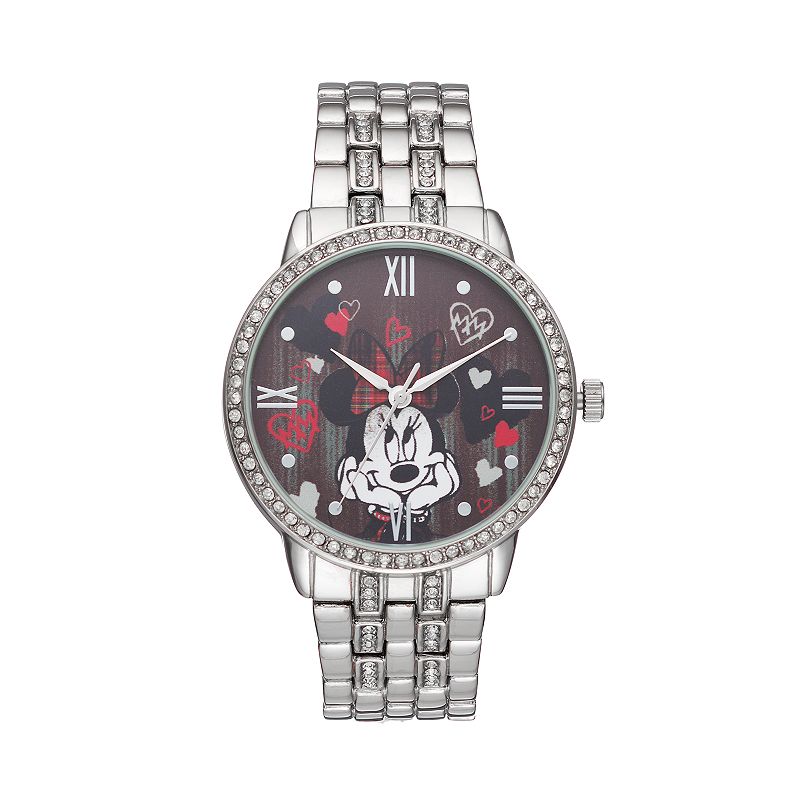 Disneys Minnie Mouse Womens Crystal Watch, Multicolor