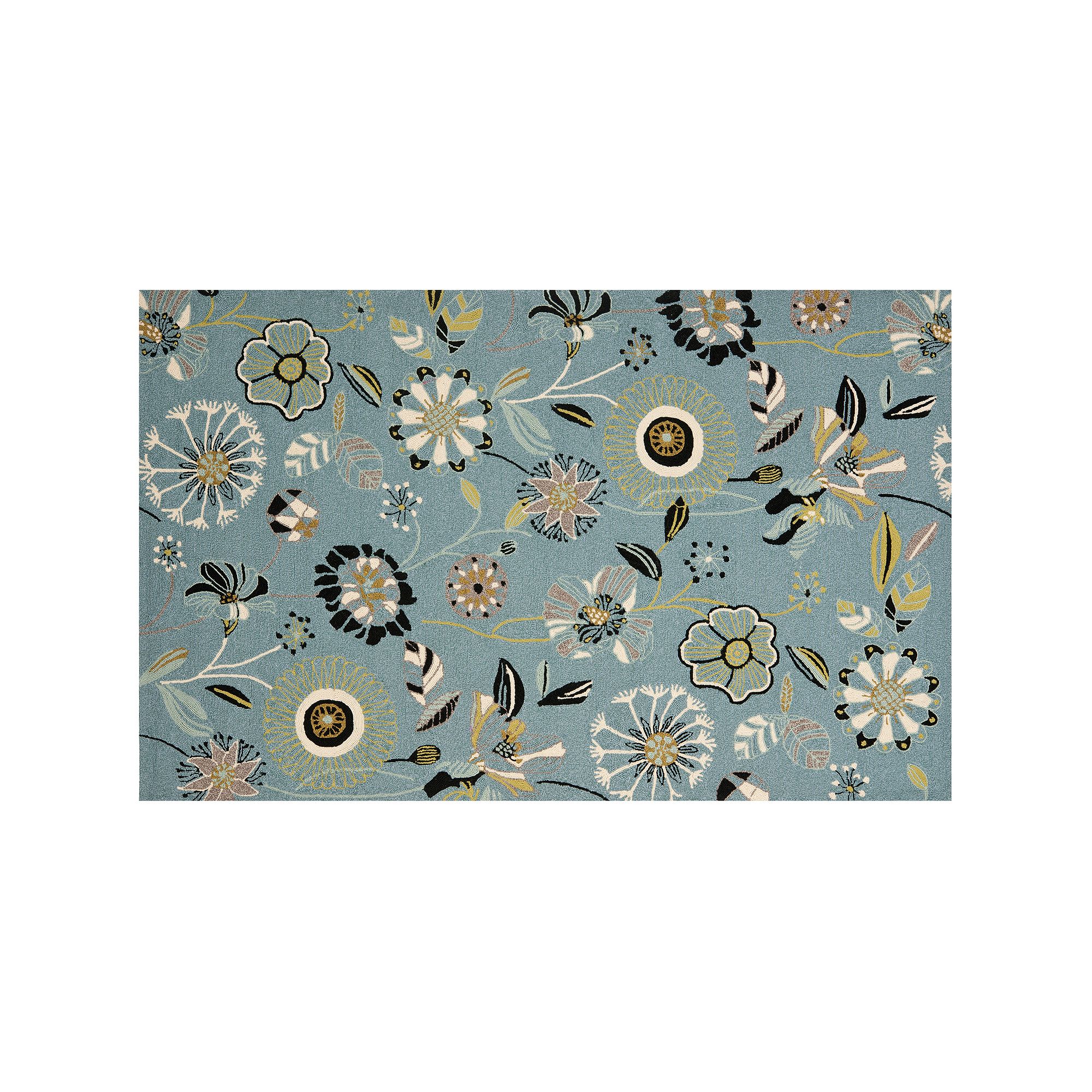 Safavieh Four Seasons Boca Floral Indoor Outdoor Rug, Blue Team