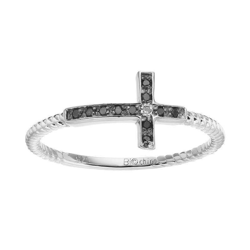 52854714 Sterling Silver Black & White Diamond Accent Sidew sku 52854714